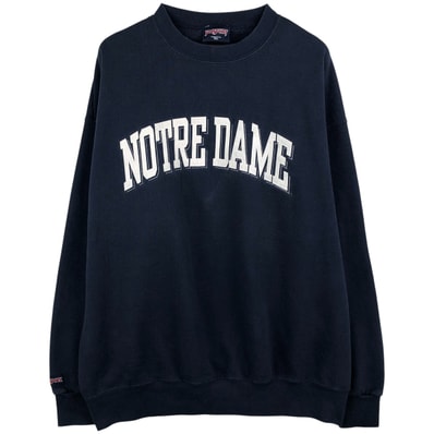 古着 90年代 ジャンスポーツ JANSPORT NOTRE DAME ノートルダム大学 カレッジスウェットシャツ トレーナー USA製 メンズXL相当 ヴィンテージ/eaa608397