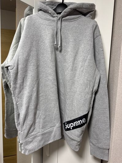 Supreme Corner Label Hooded Sweatshirt "Grey"