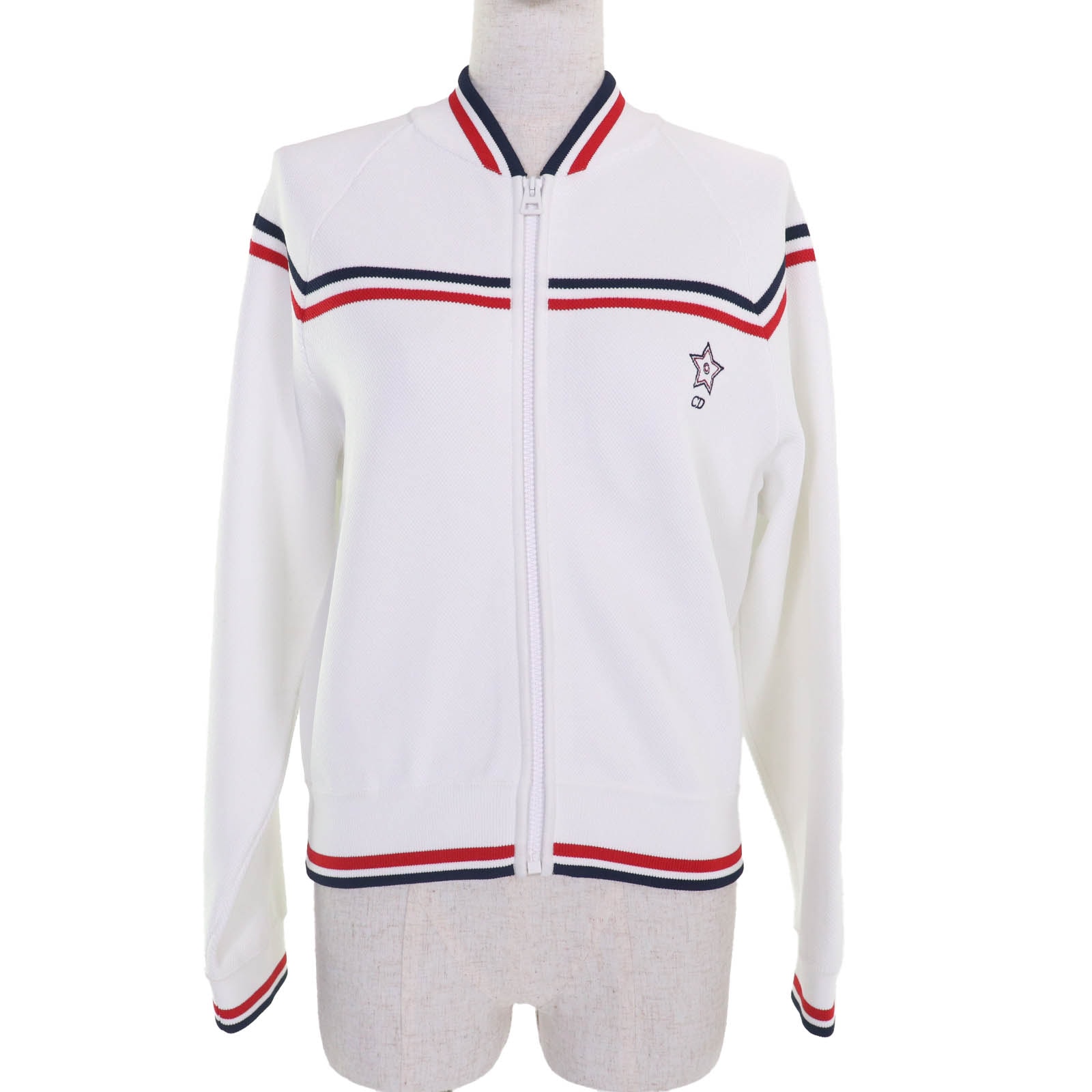 極美品 クリスチャンディオール
 ジャケット Dior Vibe ボンバージャケット ホワイト レディース 40 514V50A5001