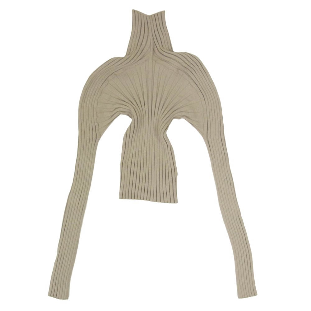 ISSEY MIYAKE イッセイミヤケ IM61-KN807 ELEPHANT KNIT エレファント タートルネック ニット ベージュ系 2【中古】