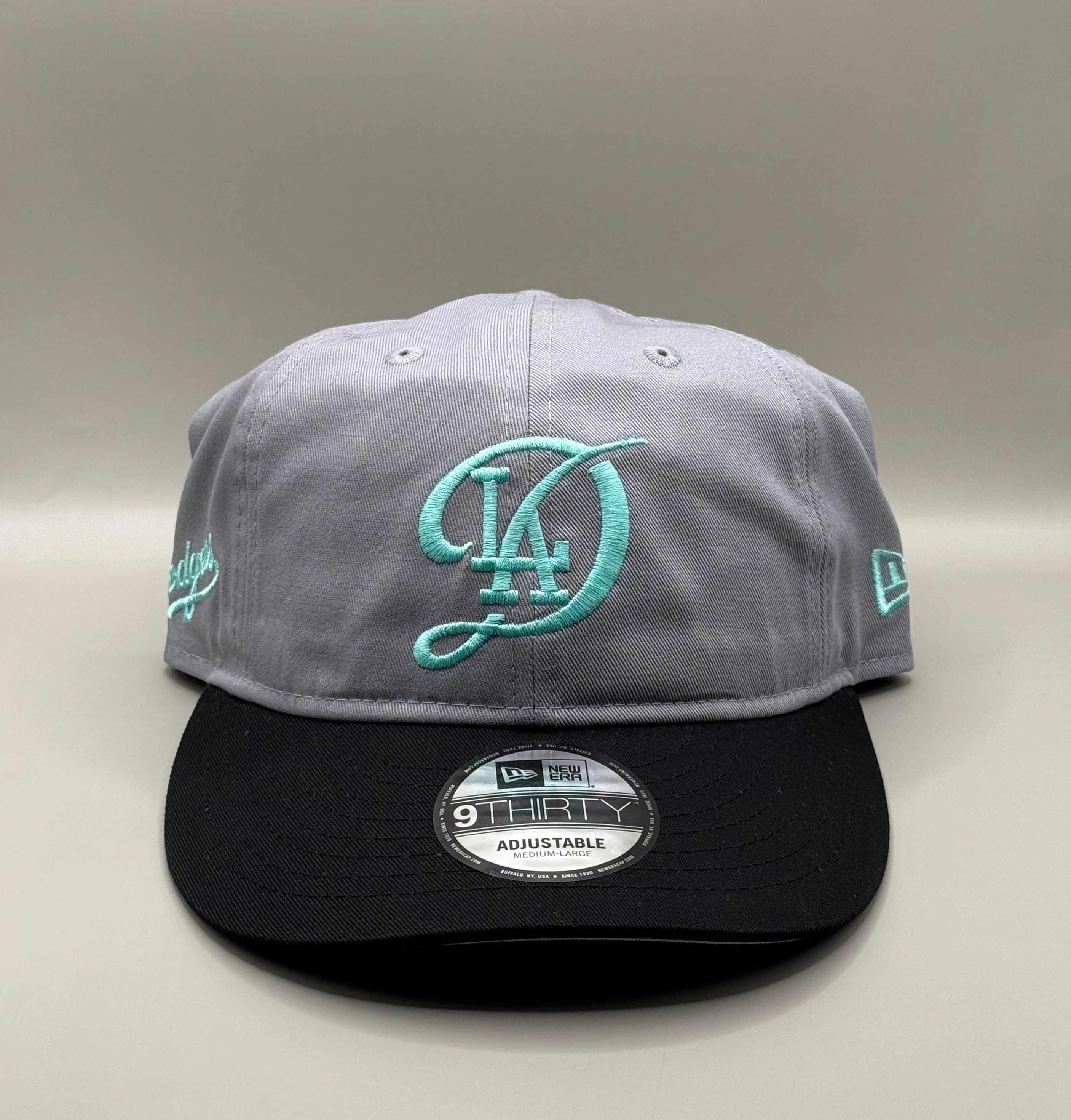 9THIRTY ロサンゼルス・ドジャース グレー×ブラック ティファニーブルー刺繍