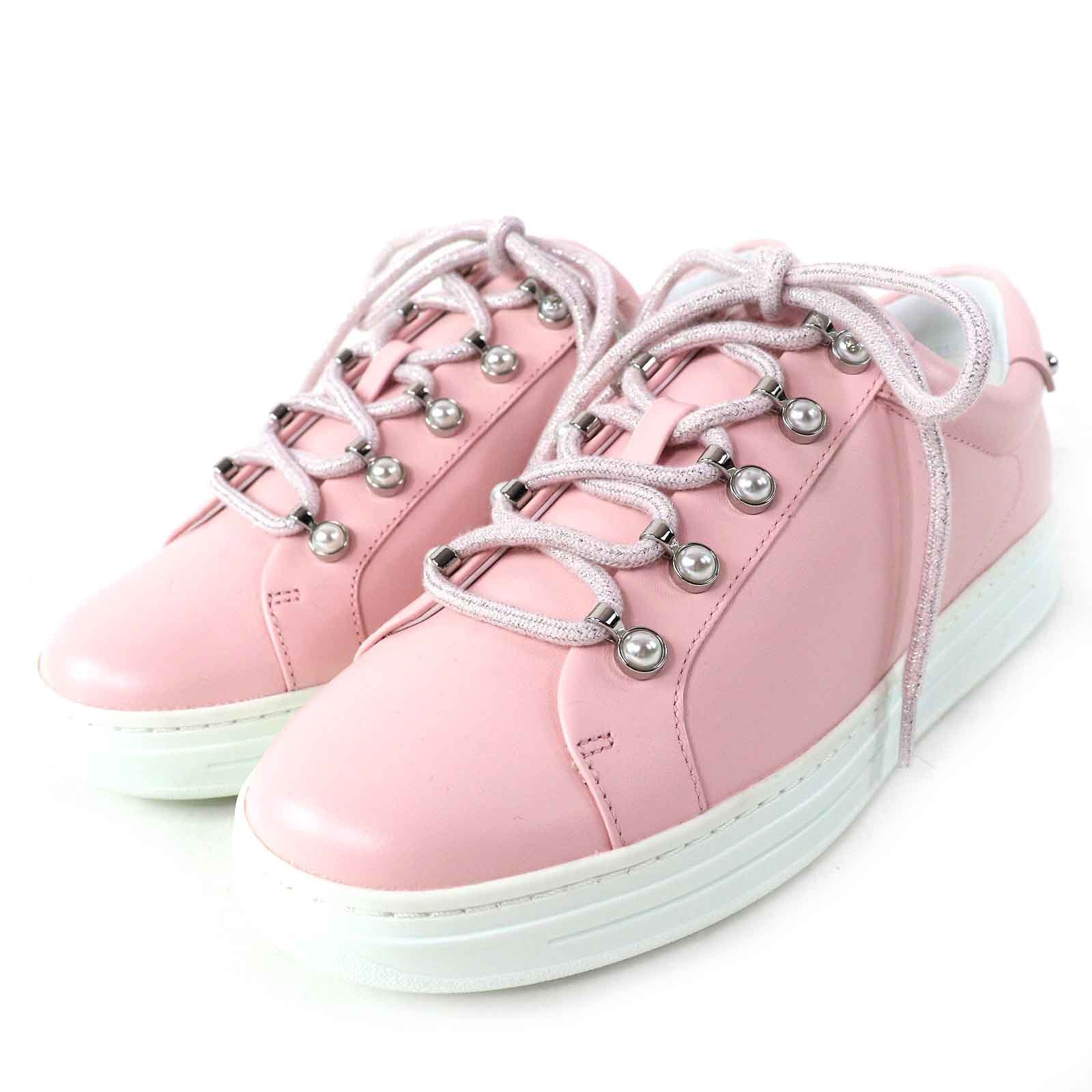 未使用品 ジミーチュウ
 ローカットスニーカー ANTIBES/F アンティーブ パウダーピンク レディース 39