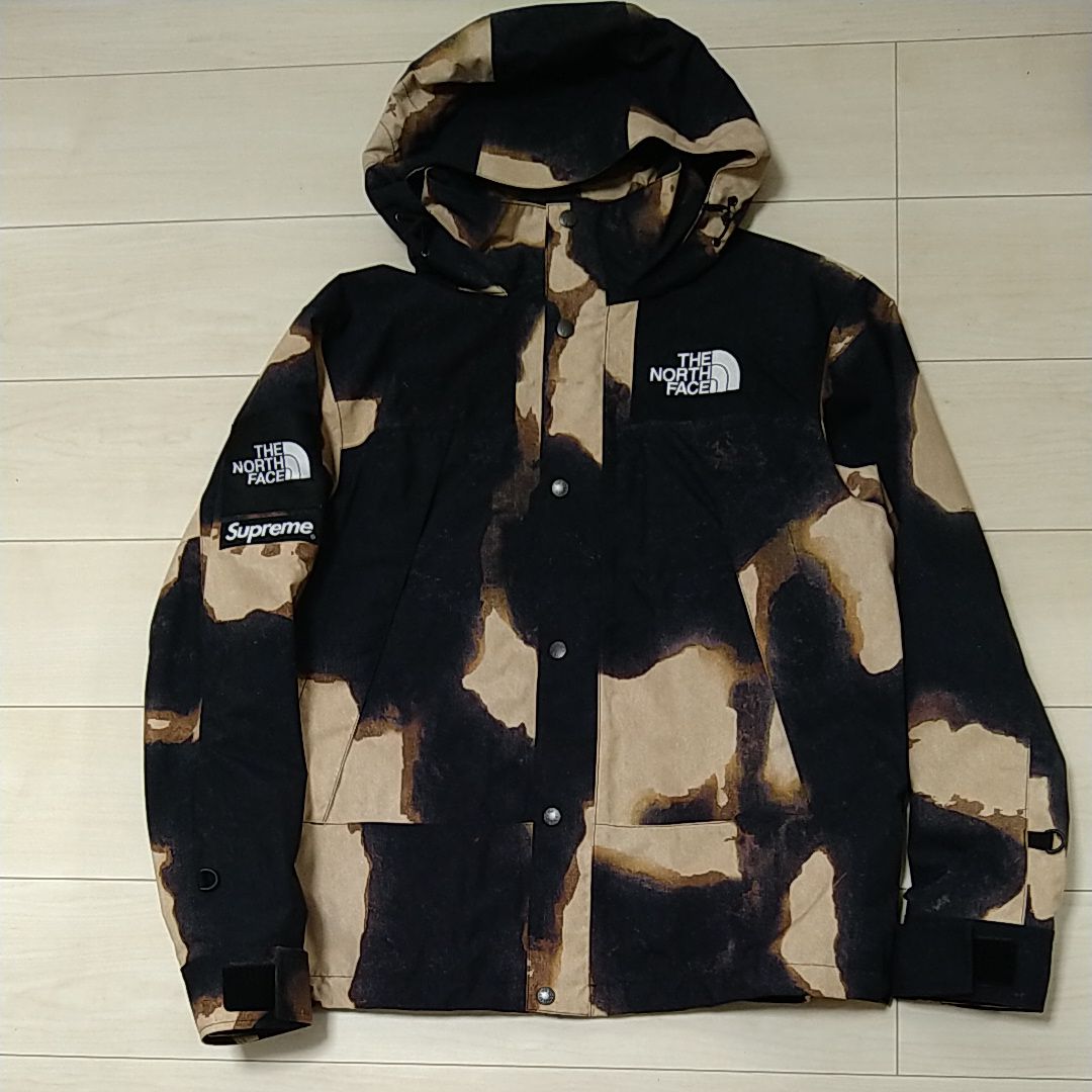 Supreme x The North Face Bleached Denim Print Mountain Jacket "Black"