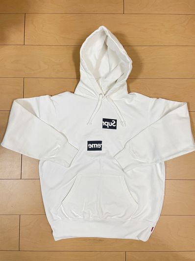 Supreme / Comme des Garçons SHIRT® Split Box Logo Hooded Sweatshirt "White"
