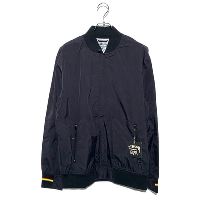 STUSSY raster color Zip Up Blouson Black