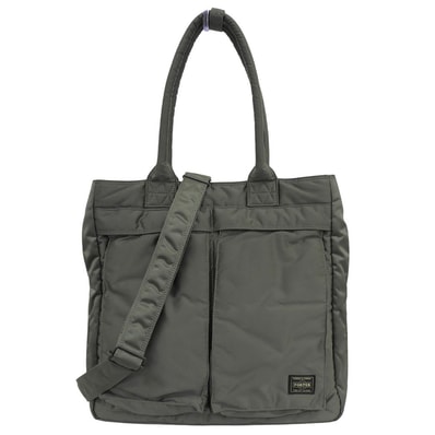 ポーター 美品 TANKER CARRYING TOTE BAG トートバッグ メンズ グリーン系 622-19839