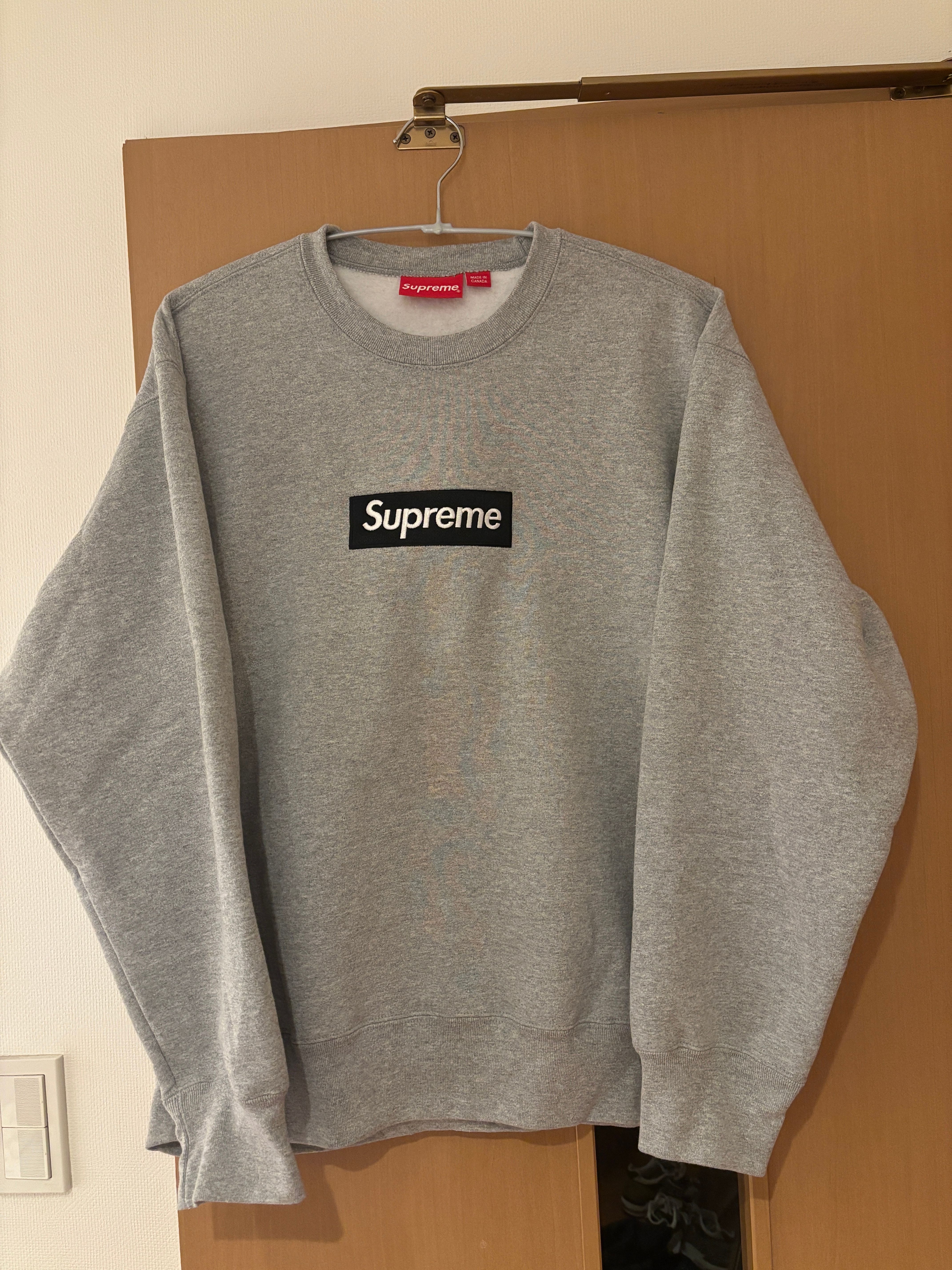 Supreme Box Logo Crewneck "Heather Grey" (22FW)
