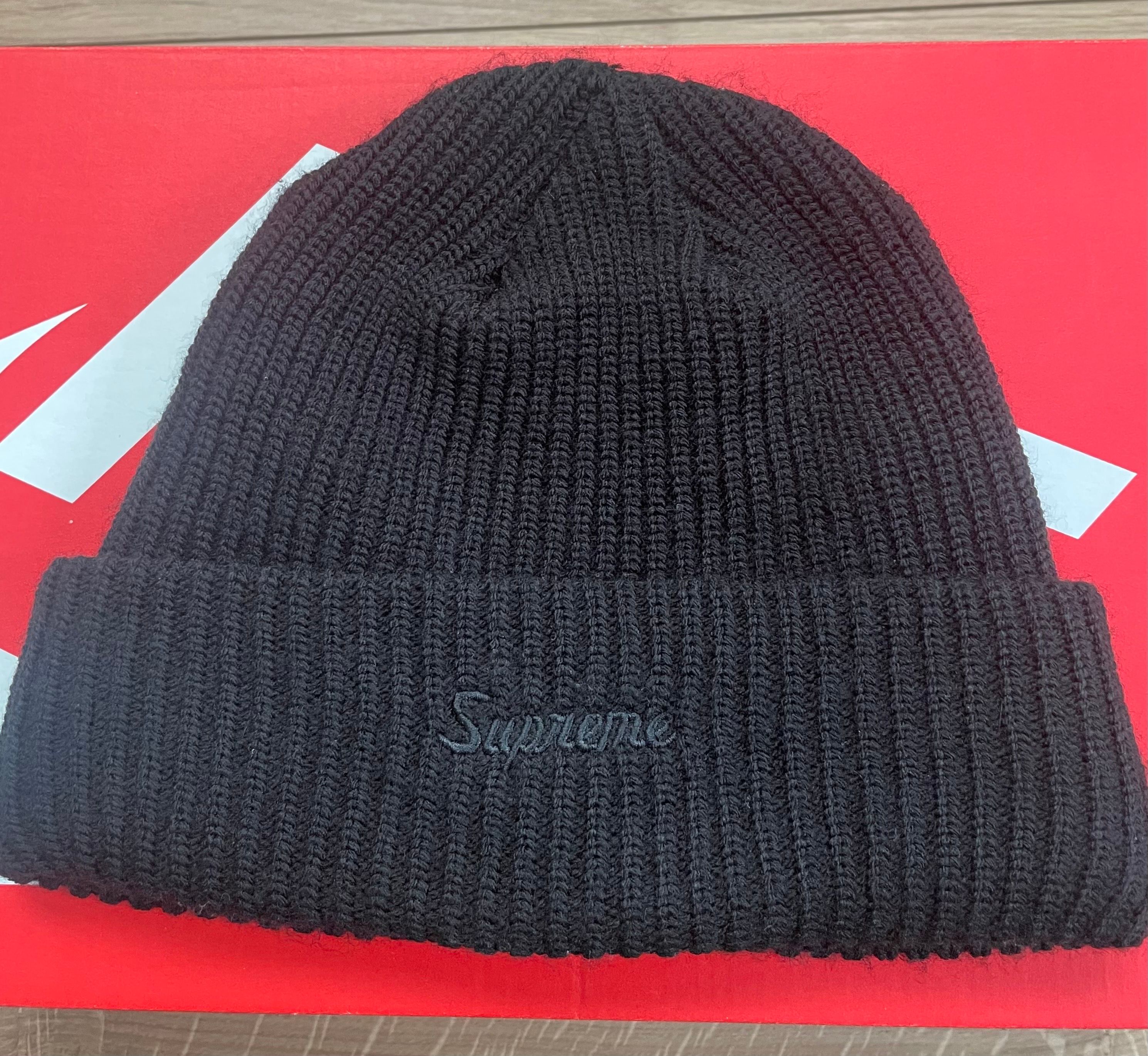 Supreme Loose Gauge Beanie 2 "Black" (21FW)