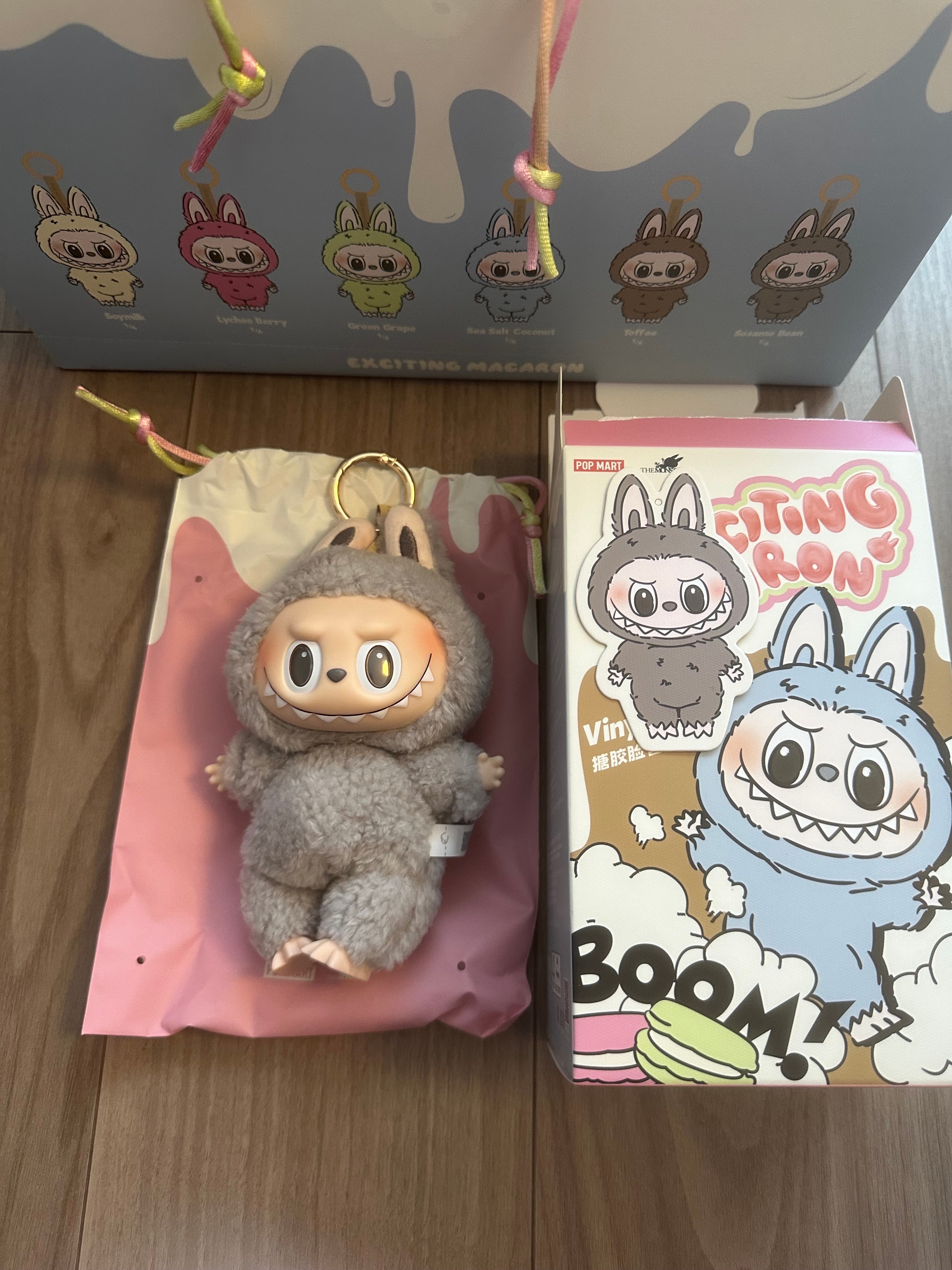 POP MART THE MONSTERS (LABUBU) Exciting Macaron Plush Series SESAME BEAN