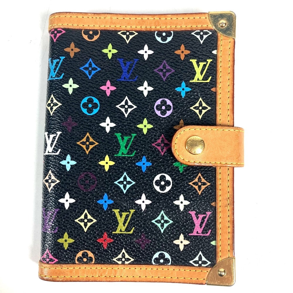 ルイヴィトン LOUIS VUITTON アジェンダPM アジェンダ PM R20895 モノグラムマルチカラー システム手帳 2つ折り ステーショナリー 手帳カバー モノグラムマルチカラーキャンバス ブラック
