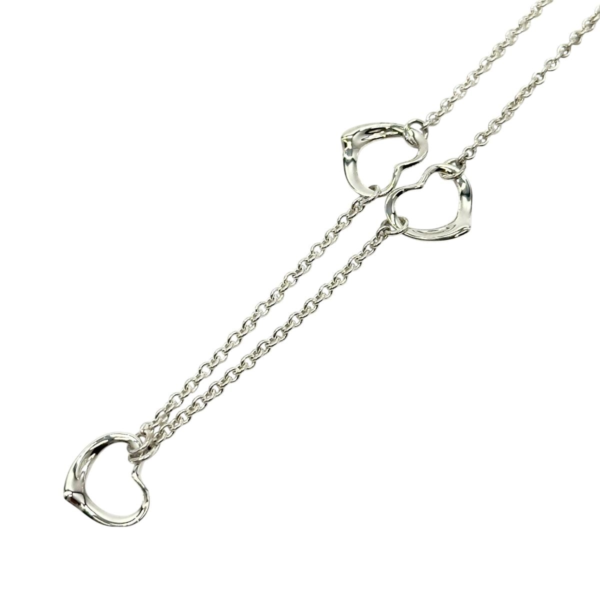 美品 TIFFANY&Co. ティファニー エルサ ペレッティ オープンハート 3P シルバー シルバー925 ネックレス ペンダント アクセサリー ジュエリー Y1-00005 【中古】
