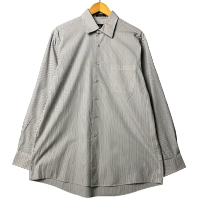 古着 90~00年代 カルバンクライン Calvin klein 長袖 コットンストライプシャツ メンズL相当 ヴィンテージ/eaa578019