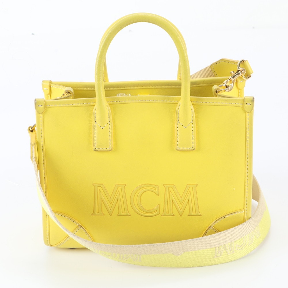 ■美品 MCM エムシーエム ミュンヘン ミニショルダーバッグ レザー