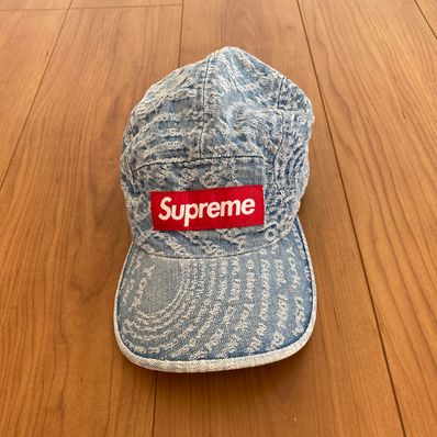 Supreme Circles Jacquard Denim Camp Cap "Blue"