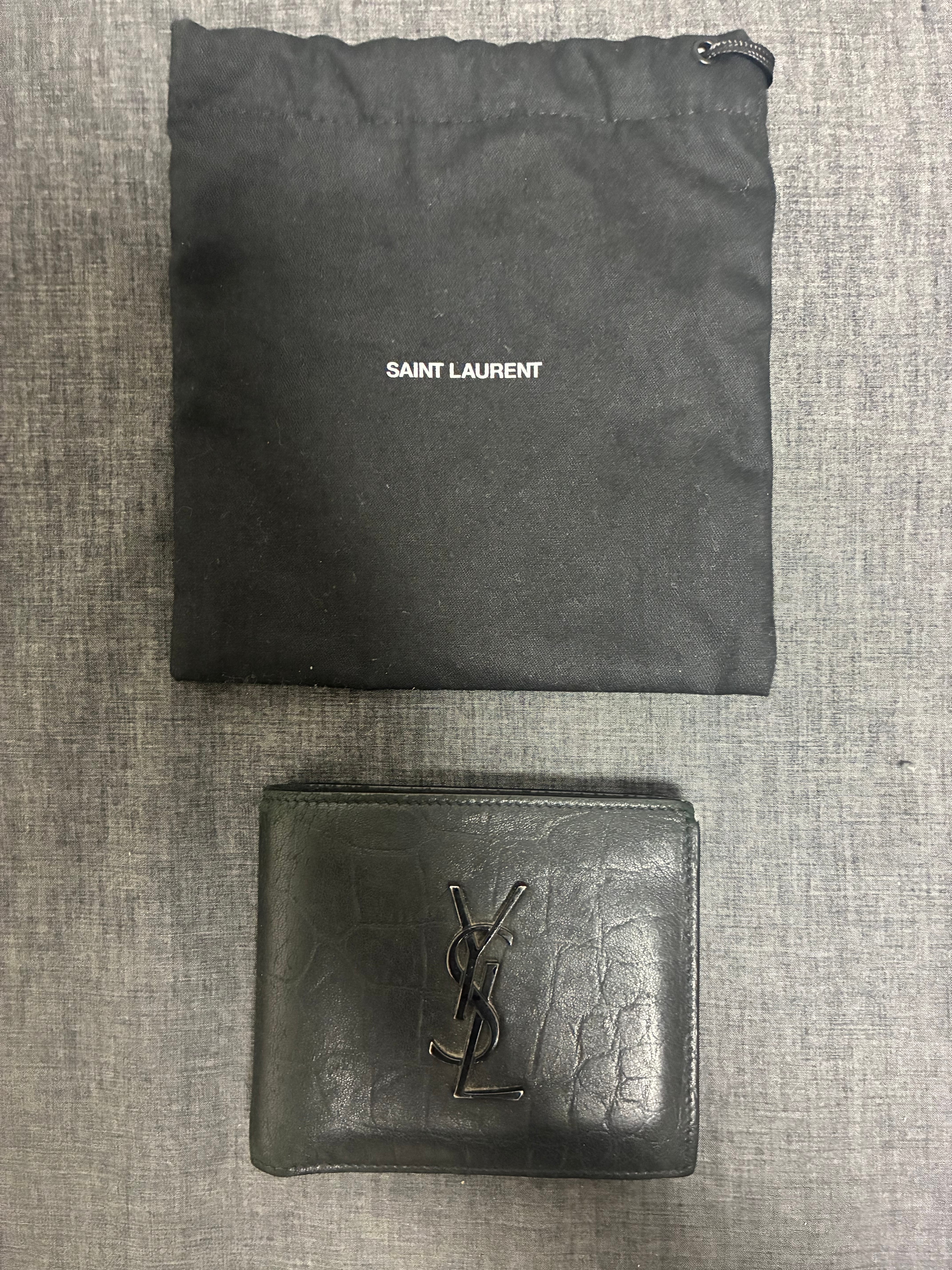 Saint Laurent Cassandre Bi-Fold Wallet "Black"