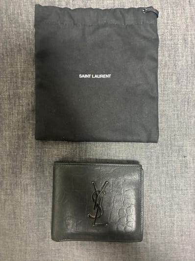 Saint Laurent Cassandre Bi-Fold Wallet "Black"