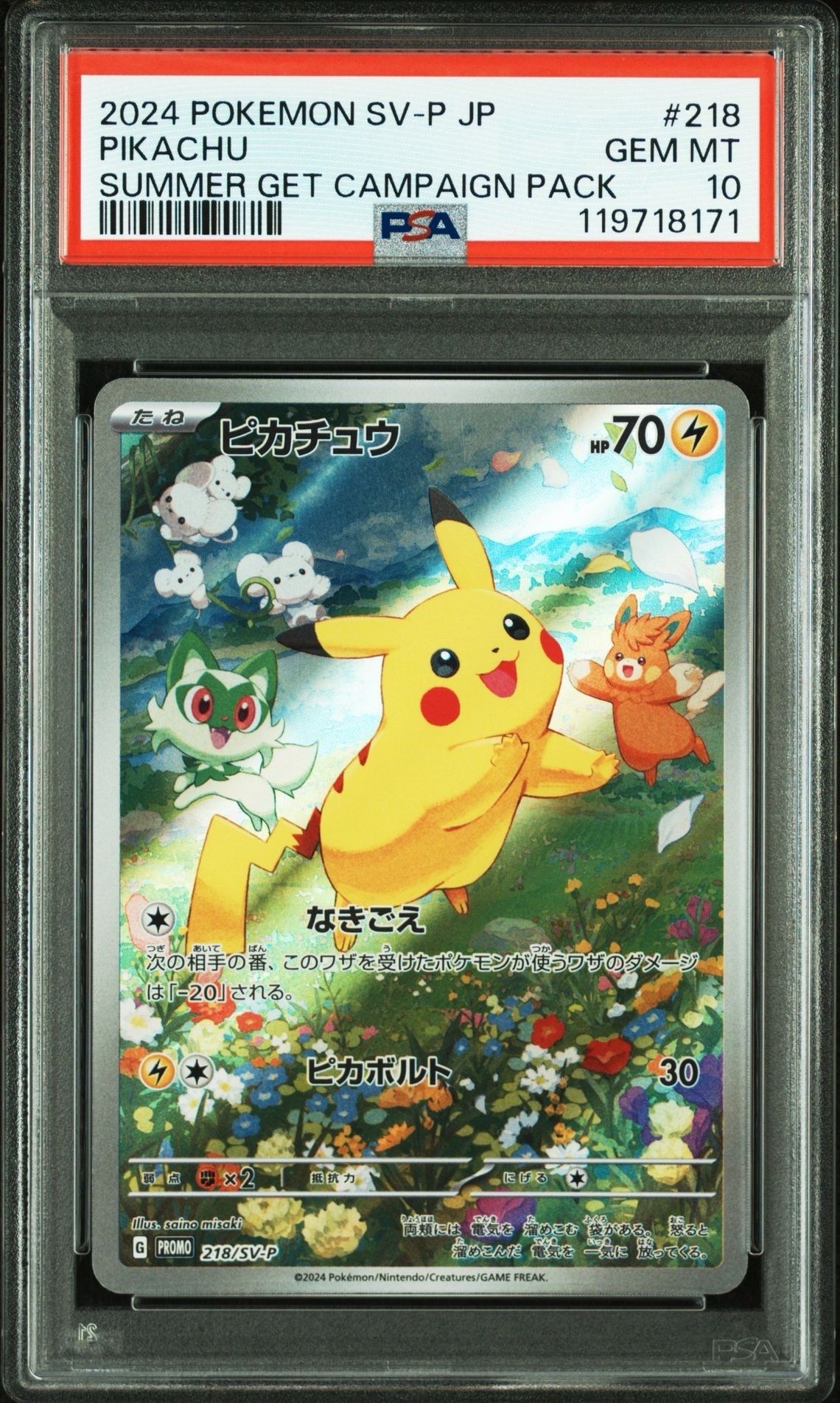 ピカチュウ P [SV-P 218](プロモカードパック「ポケカの夏がキタ!プロモカードGetキャンペーン!」)