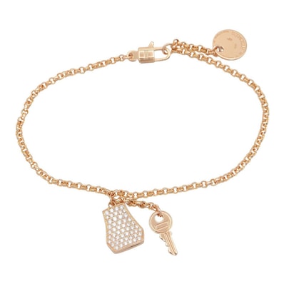 エルメス HERMES ケリークロシェットスモールブレスレット PM ブレスレット アクセサリー K18PG(ピンクゴールド) ダイヤモンド レディース クリア系 / ゴールド系 H220463B 00SH 【中古】