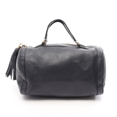 グッチ GUCCI SOHO CELLARIUS ソーホー セラリウス トートバッグ バッグ レザー レディース ネイビー系 282302 【中古】