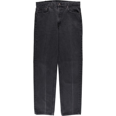 古着 90年代 リーバイス Levi's 505 STRAIGHT LEG REGULAR FIT ブラックデニム テーパードデニムパンツ USA製 メンズw33相当 ヴィンテージ/evb033604