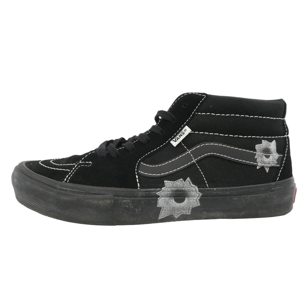 Supreme シュプリーム 25SS VN0A5KS1BLK × Nate Lowman Vans Skate Grosso Mid Bullet Hole Black ネイトロウマン バンズ スケート グロッソ 【中古】