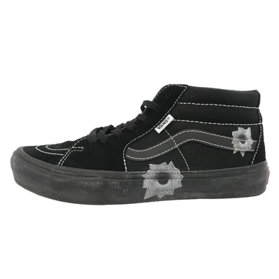 Supreme シュプリーム 25SS VN0A5KS1BLK × Nate Lowman Vans Skate Grosso Mid Bullet Hole Black ネイトロウマン バンズ スケート グロッソ 【中古】