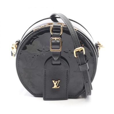 ルイ・ヴィトン LOUIS VUITTON ミニ ボワット シャポー ショルダーバッグ バッグ レザー ヴェルニ ノワール レディース ブラック系 M90469 【中古】