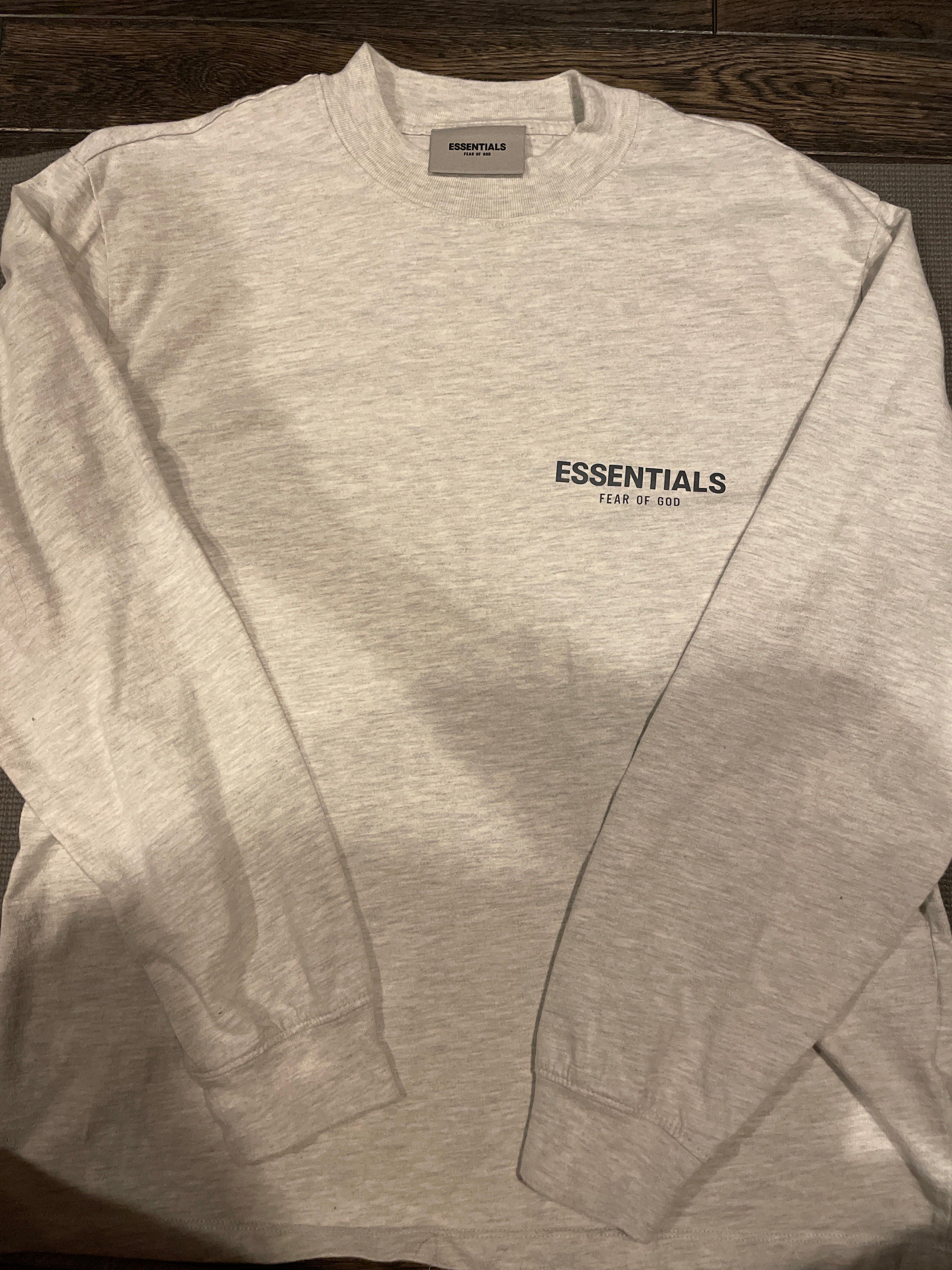 FEAR OF GOD ESSENTIALS LS TEE "Light Heather Oatmeal"