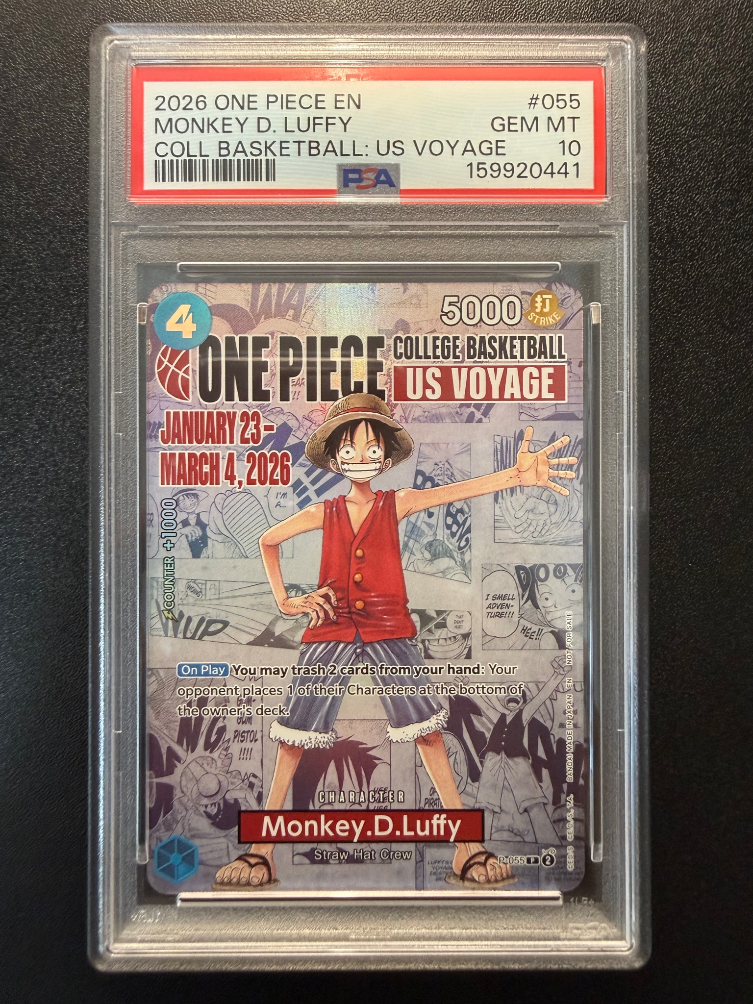 PSA10】モンキー・D・ルフィ：P (開封済) [P-055]【英語版