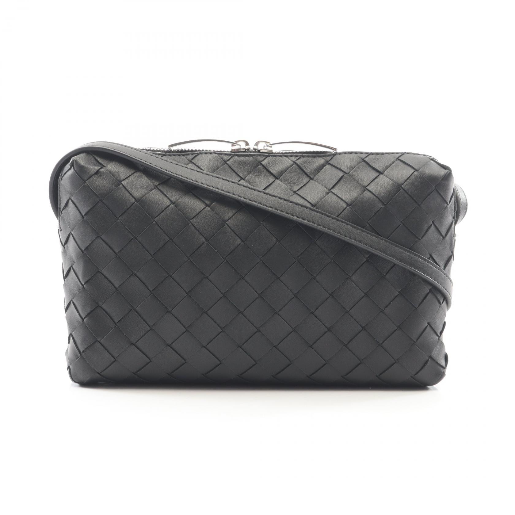 ボッテガヴェネタ BOTTEGA VENETA イントレチャート ショルダーバッグ バッグ レザー レディース ブラック系 597329V3UH38803 【新品】