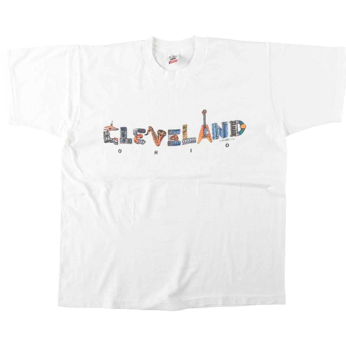 古着 90年代 フルーツオブザルーム FRUIT OF THE LOOM Cleveland Ohio プリントTシャツ メンズXL相当 ヴィンテージ/eaa642171