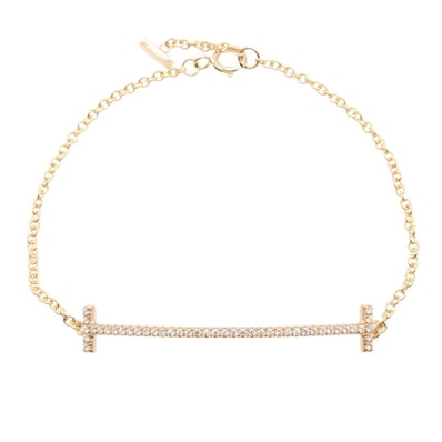 ティファニー TIFFANY&CO Tスマイル スモール ブレスレット ダイヤ ブレスレット アクセサリー K18PG(ピンクゴールド) ダイヤモンド レディース ゴールド系 【中古】