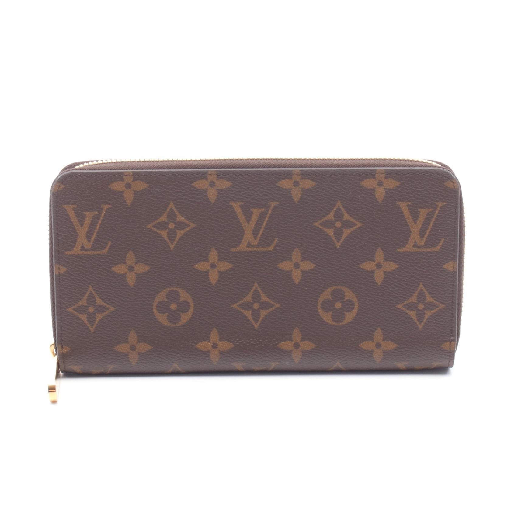 ルイ・ヴィトン LOUIS VUITTON ジッピーウォレット ラウンド長財布 財布 PVCコーティングキャンバス モノグラム コクリコ レディース ブラウン系 / レッド系 M41896 【中古】
