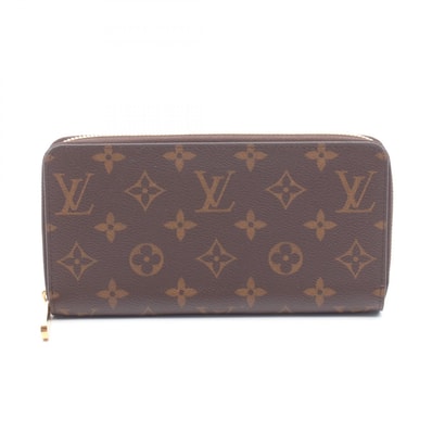 ルイ・ヴィトン LOUIS VUITTON ジッピーウォレット ラウンド長財布 財布 PVCコーティングキャンバス モノグラム コクリコ レディース ブラウン系 / レッド系 M41896 【中古】