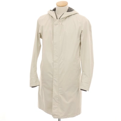 【中古】ヘルノ Herno Laminar GORE-TEX ポリエステル フーデッドコート ライトベージュ【サイズ44】【メンズ】