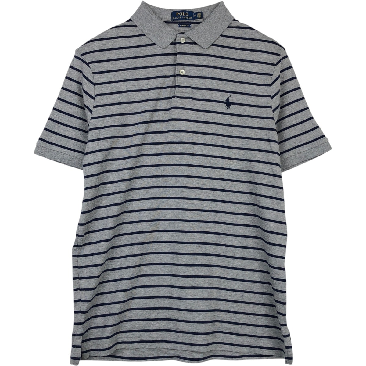 古着 ラルフローレン Ralph Lauren POLO RALPH LAUREN CLASSIC FIT 半袖 ボーダー ポロシャツ メンズM相当/eaa623777