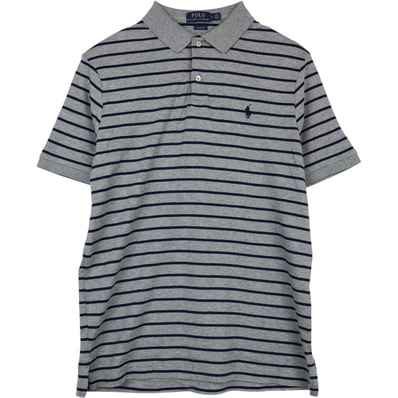 古着 ラルフローレン Ralph Lauren POLO RALPH LAUREN CLASSIC FIT 半袖 ボーダー ポロシャツ メンズM相当/eaa623777