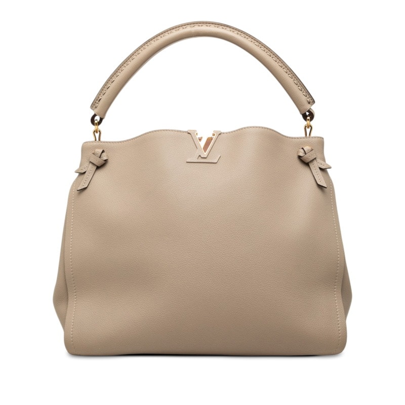 ルイ ヴィトン パルナセア トゥルノン ハンドバッグ トートバッグ M50329 ベージュ レザー レディース LOUIS VUITTON 中古