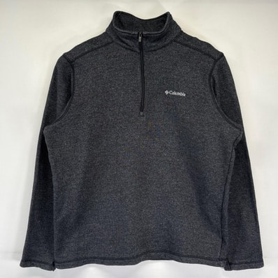 古着 コロンビア Columbia ニット ベターセータータイプ ワンポイントロゴ アウトドア プルオーバー M グレー系 メンズ