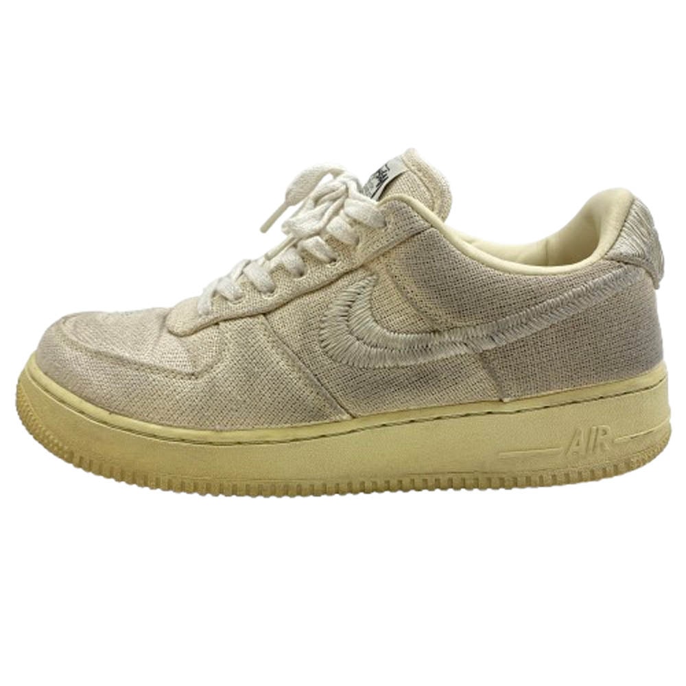 NIKE ナイキ スニーカー CZ9084-200 Stussy Air Force 1 Low Fossil Stone ステューシー エアフォース 1 ロー フォッシルストーン オフホワイト系 27.5cm【中古】