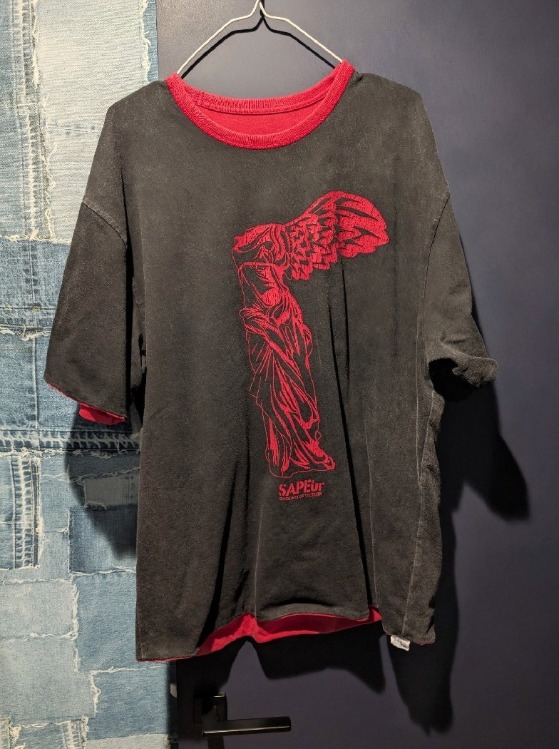 SAPEur/サプール/VICTORY/NIKE/ニケ/リバーシブル/Tシャツ/STREET/ストリート/アメカジ/浜田雅功/アントニー/りんたろー/吉本/TOMO/みちょぱ/浜崎あゆみ/湘南乃風/RED/赤