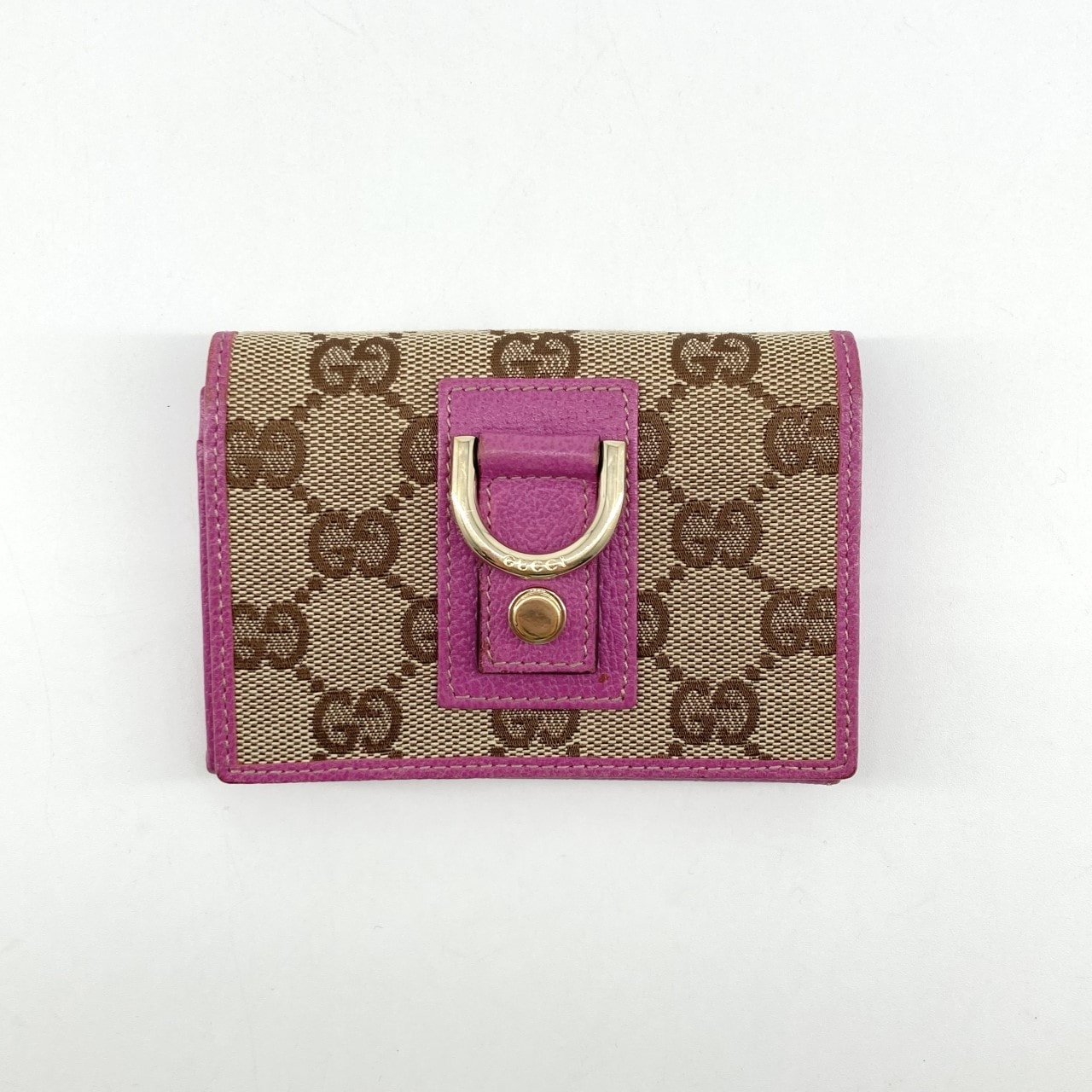 GUCCI(グッチ) アビー 141417 カードケース ブラウン×ピンク