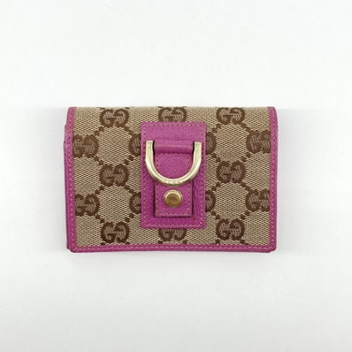 GUCCI(グッチ) アビー 141417 カードケース ブラウン×ピンク