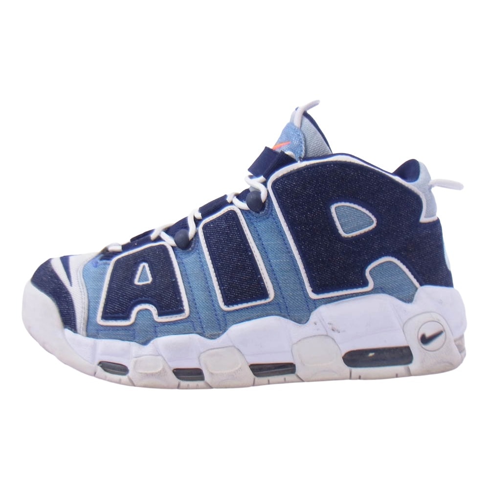 NIKE ナイキ スニーカー CJ6125-100 Air More Uptempo Denim エアモアアップテンポ  デニム ハイカットスニーカー インディゴブルー系 28cm【中古】