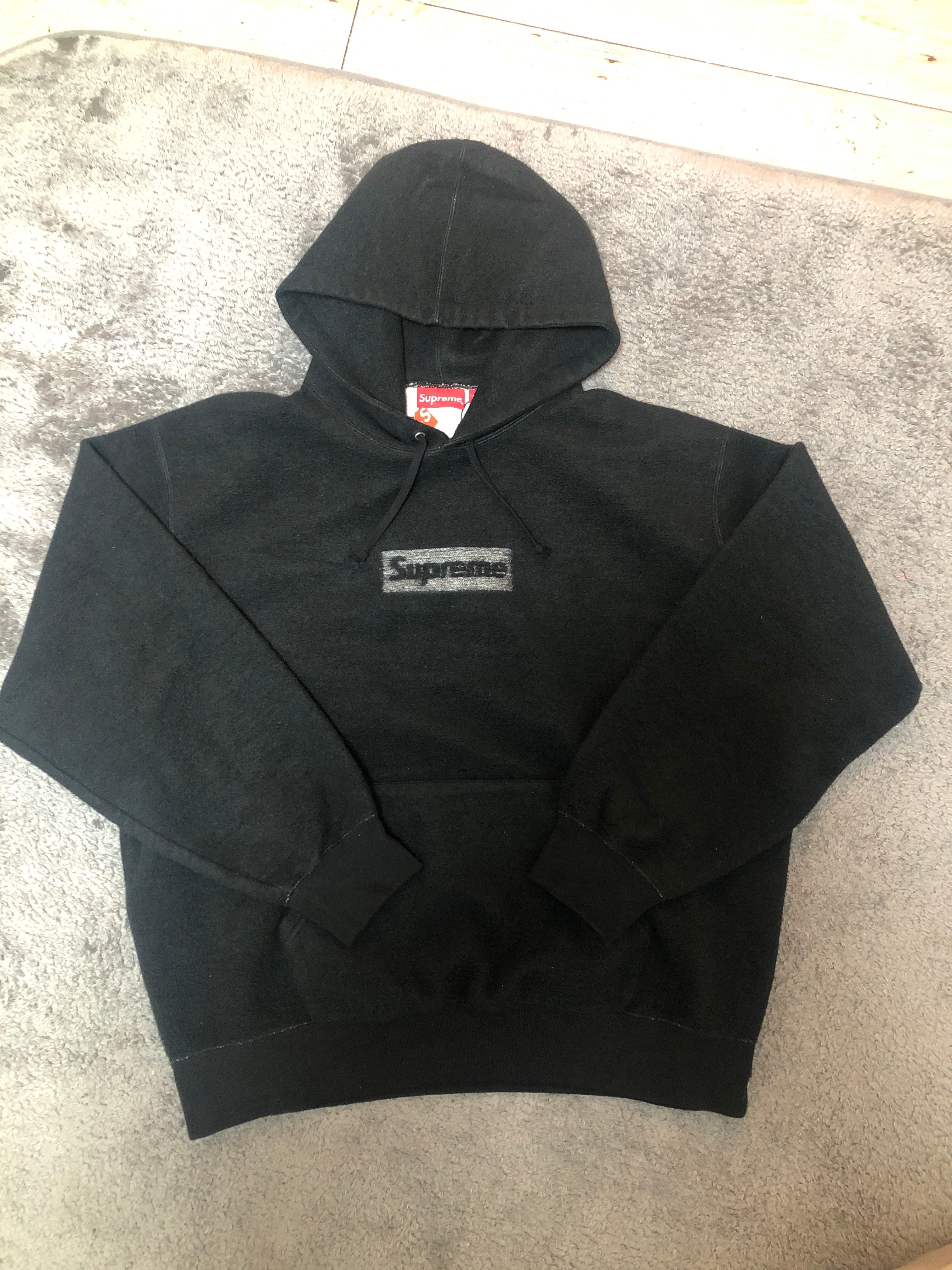 Supreme Inside Out Box Logo Hooded Sweatshirt "Black"