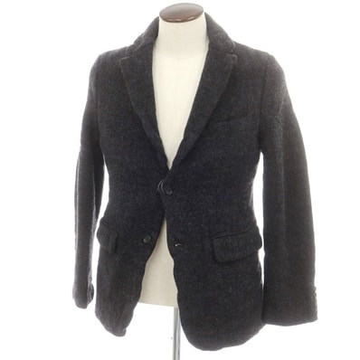 【中古】コムデギャルソン オムドゥ COMME des GARCONS HOMME DEUX 2024年秋冬 ウールチェック テーラードジャケット ダークグレーxレッド×ブルー【サイズL】【メンズ】