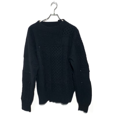 sacai Patch Woork Crew Neck Knit Black