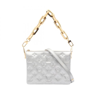ルイ・ヴィトン LOUIS VUITTON クッサンBB モノグラムエンボス ショルダーバッグ バッグ レザー モノグラム・エンボス シルバー レディース シルバー系 M20567 【中古】