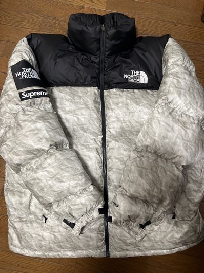 Supreme x The North Face Nuptse Jacket "White Paper Print"