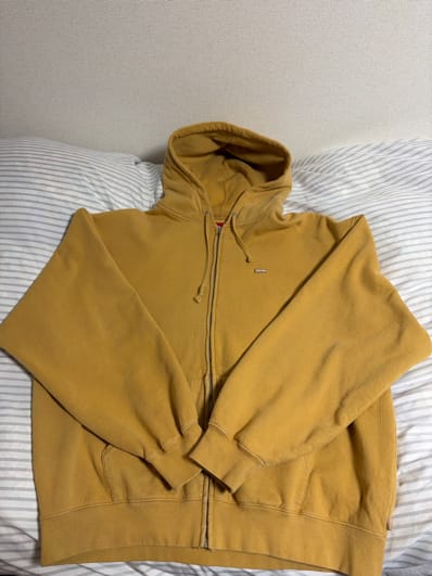 Supreme Overdyed Small Box Zip Up Hooded Sweatshirt "Sand"